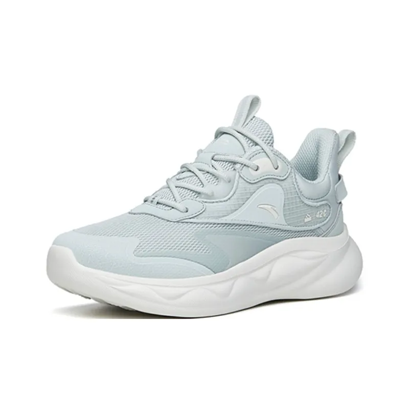 Anta Mianbomb 2 Cushioning Anti Slip And Wear Resistant Low Top Running Shoes Women's White Gray Green-2