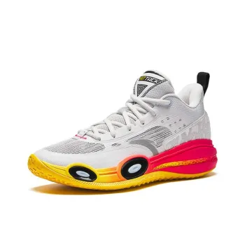 Anta Assault 1st Generation 1 Slip Resistant Low Top Basketball Shoes Men's Gray Red