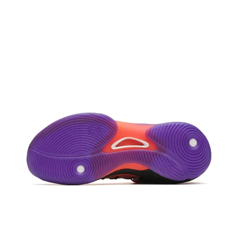 Anta Skyline 1 Extreme Night Color Scheme Cushioning Anti-Slip And Wear-Resistant Low-Top Basketball Shoes Fuchsia-4
