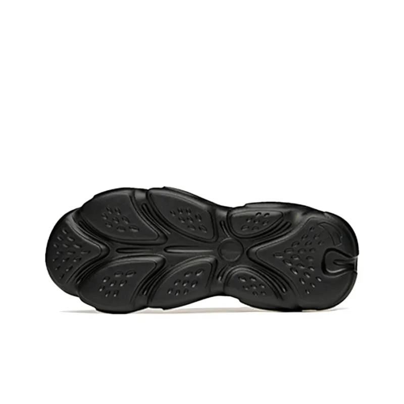 Anta Cat Paw Shock Absorbers Slip Resistant, Abrasion Resistant, Breathable Low Top Chunky Sneakers Women's Black-5