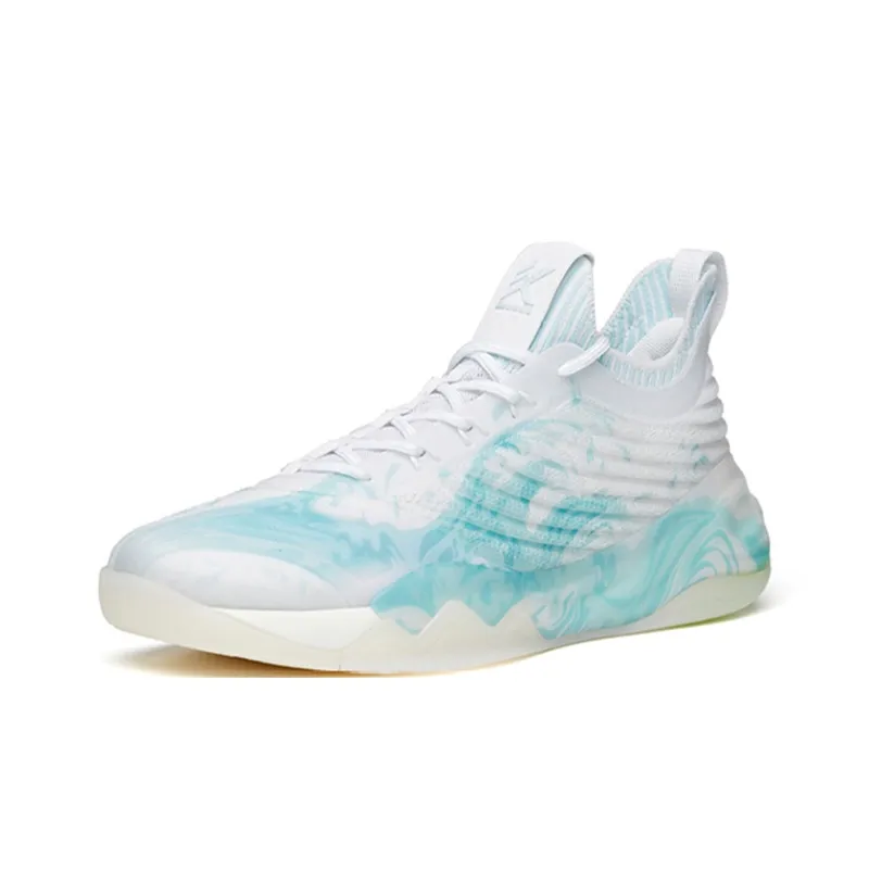 ANTA KT6 Basketball Shoes Men Low Top White/Blue-2
