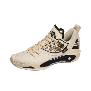 Anta Shock Wave 5 Slip Resistant Breathable Low Top Nitrogen Technology Basketball Shoes Men's Brown Black