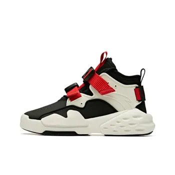 Anta Bastard Cushioning, Slip Resistant, And Abrasion Resistant High Top Sports Casual Shoes White Black Red