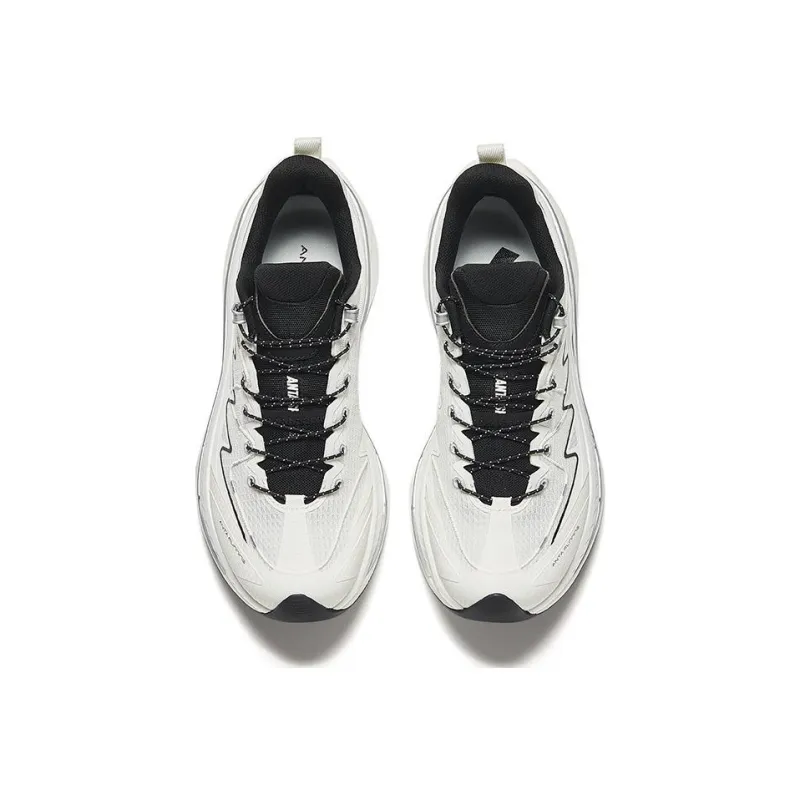 Anta Wild PRO Cushioned Slip Resistant Lightweight Low Top Running Shoes Men's White Black-2