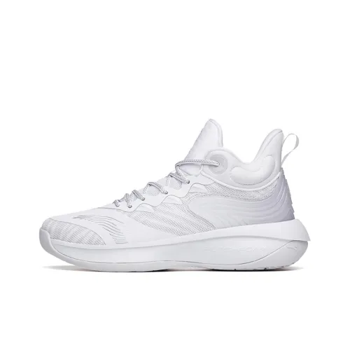 ANTA Tiger Roar Basketball Shoes Men Mid-Top White/Gray