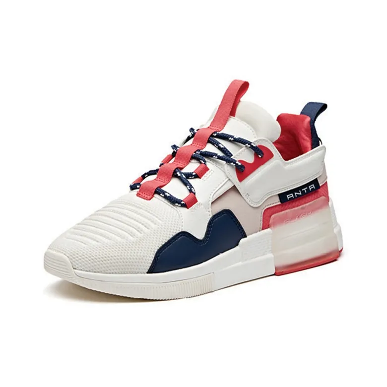 ANTA Rubik's Cube Casual Shoes Women's Low Top White/Blue/Red-1