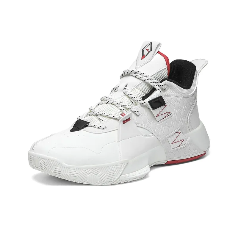 Anta Speedy 2 Cushioning Anti-Slip And Wear-Resistant Low-Top Performance Basketball Shoes Men's White Red Black-1