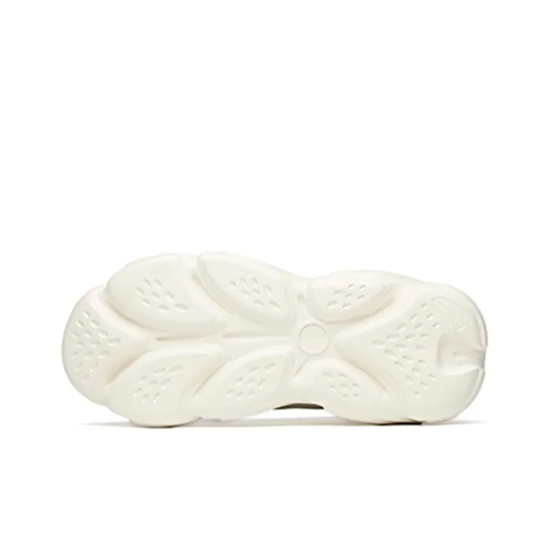 Anta Life Collection Cushioning, Slip Resistant, Abrasion Resistant, Breathable Low Top Chunky Sneakers Women's White-5