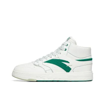 Anta Street Naughty High Top Skateboard Shoes Men's White Green