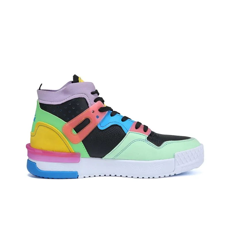 PEAK Attitude Extreme Series Skateboard Shoes Women's High Top Dynamic Green-1