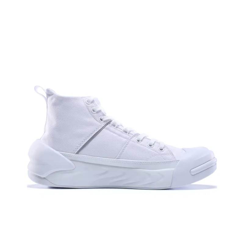 PEAK Liu Taichi Anti Slip And Wear Resistant Lightweight High Top Skateboard Shoes Women's White-2