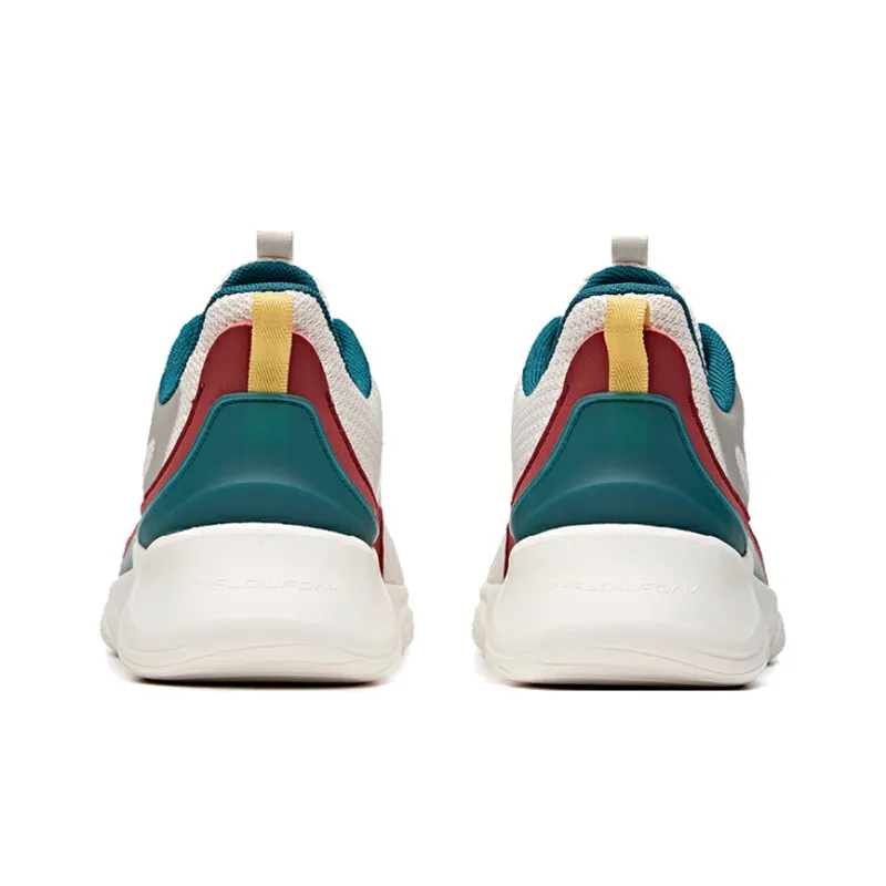 Anta Lingyun Cushioned Slip-Resistant Abrasion-Resistant Low-Top Running Shoes Men's Cyan White-3