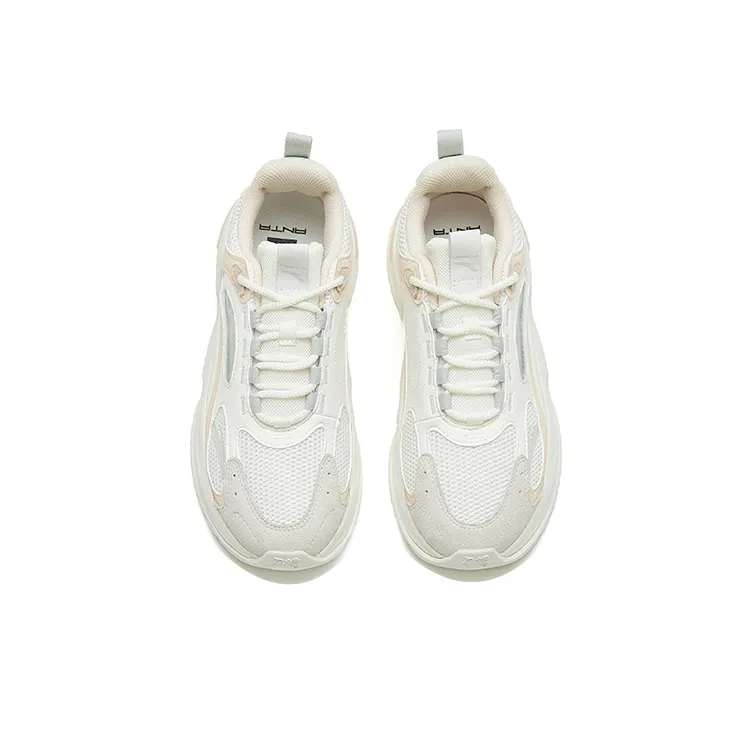 Anta Millennium 5.0 Cushioned Anti-Slip And Wear-Resistant Lightweight Low-Top Casual Shoes Women's White Green-3