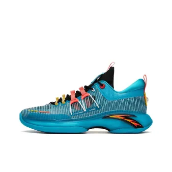 Anta ZUP Series Nitrogen Technology Anti Slip Wear Resistant Low Top Basketball Shoes Men's Blue Red Detroit Dial PE