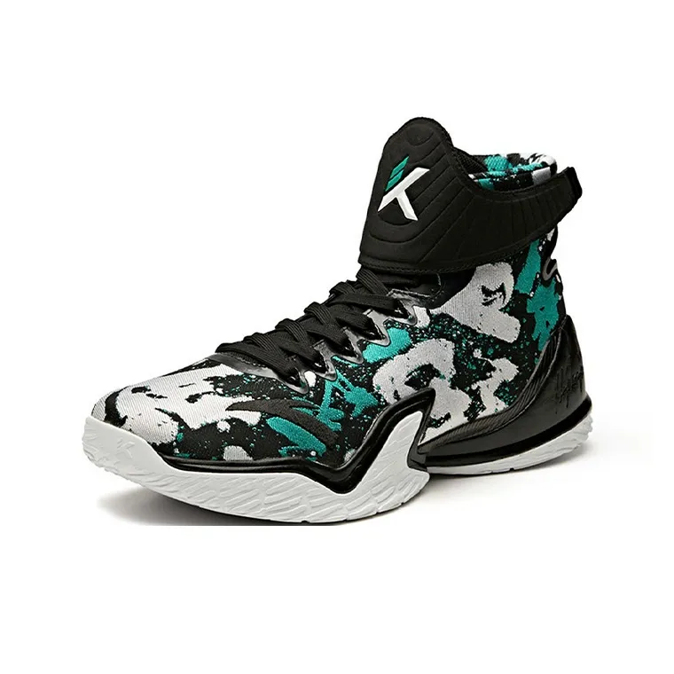 Anta KT3 Cushioning Coverage Anti Slip And Wear Resistant High Top Basketball Shoes Men's Brushwork And Ink Painting-1