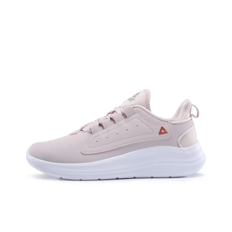 PEAK Qingyi Cushioning Anti Slip Wear Resistant Breathability Low Top Running Shoes Women's Rose Pink-0