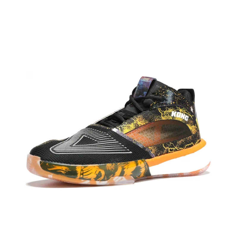 PEAK Surfing The Big Triangle 1.0 Basketball Shoes Men Mid Top Black/Fall Orange-2