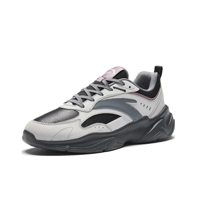 Anta Chaobai Gz Wear Resistant Low Top Casual Shoes Women's Gray-1