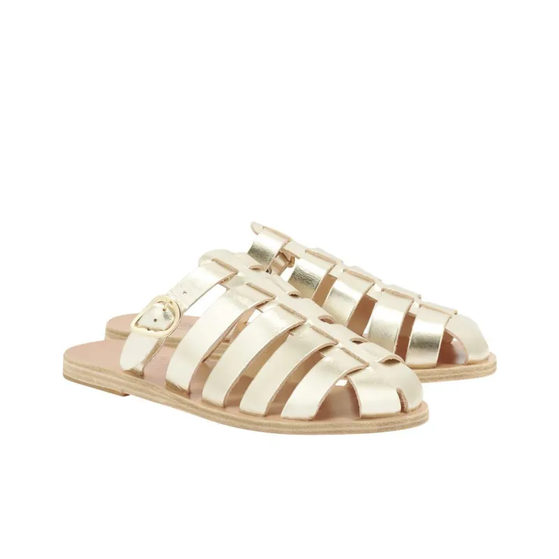ANCIENT GREEK SANDALS Wrap-toe Slippers Women's Gold-2