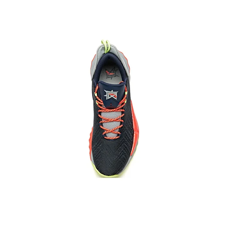 Anta Crazy 3 Cushioning Low Top Basketball Shoes Men's Gray Orange-3