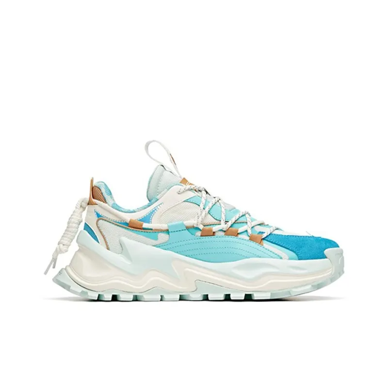 LIBAI x Anta Hot Cushioning Anti Slip And Wear Resistant Low Top Chunky Sneakers Blue White-1