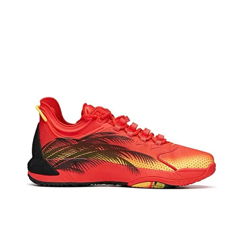 Anta GH1 Low Top Basketball Shoes Men's Red Yellow-1