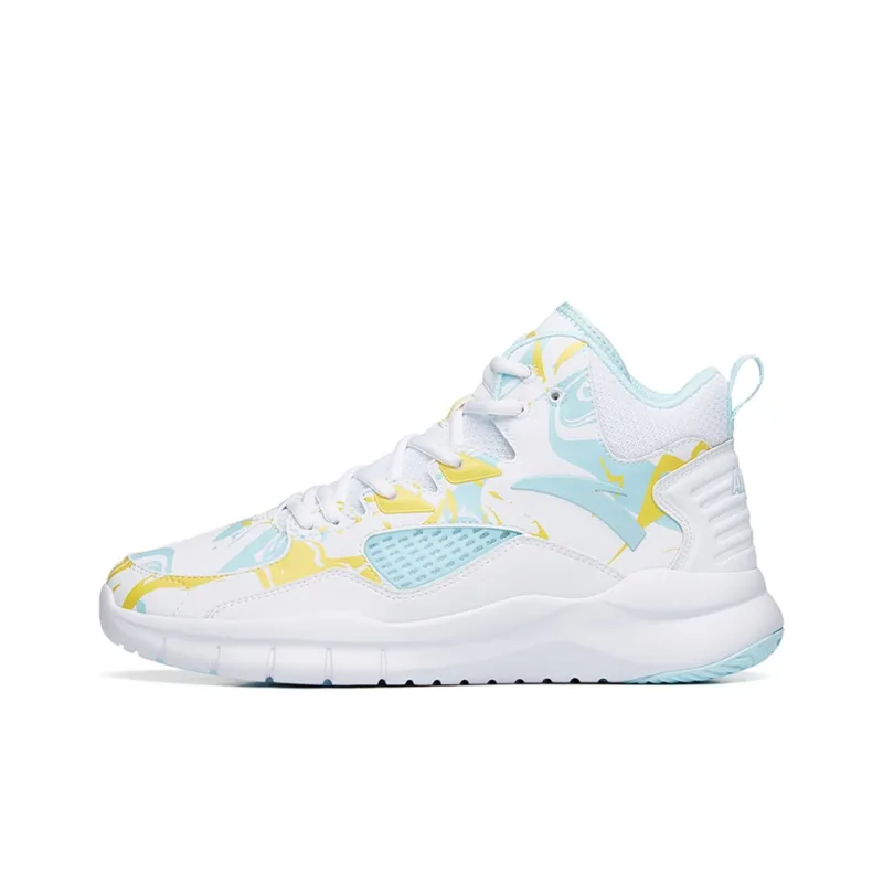ANTA Star Trail 4 Basketball Shoes Men High Top White/Glacier Blue-0
