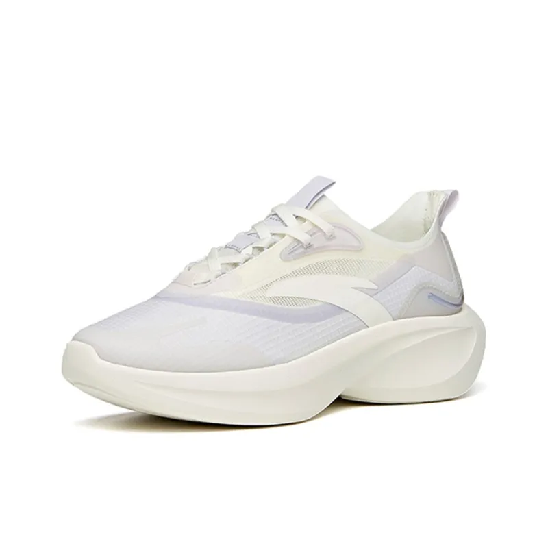 Anta Leaf 1.0 Wear Resistant Slip Resistant Low Top Running Shoes Women's Purple White-2