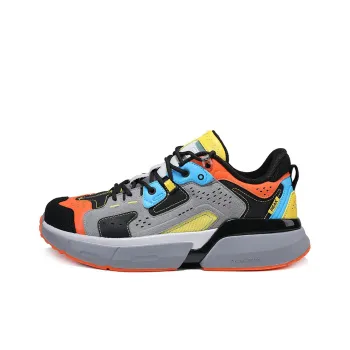 PEAK State Pole Cloud Master Slip Resistant And Breathable Low Top Running Shoes Men's Gray Orange