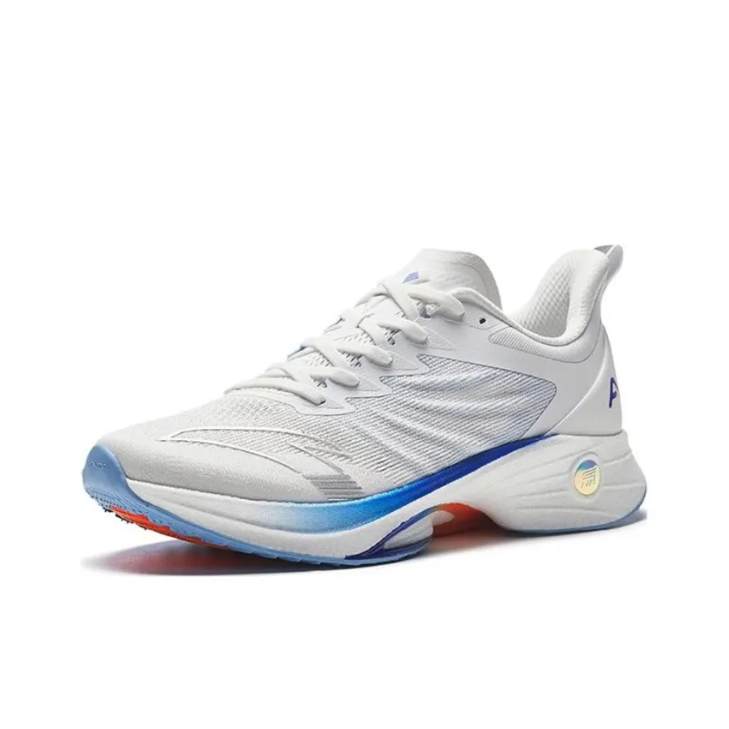 Anta MACH 3.0 Slip Resistant Low Top Running Shoes Men's White Blue-2