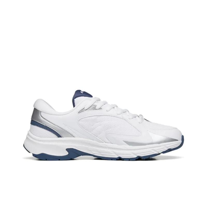 Anta AT952 Cushioned Slip Resistant Abrasion Resistant Breathable Low Top Casual Running Shoes Men's White Silver Blue-1