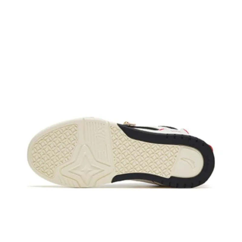 ANTA AOJIE Skateboard Shoes Women's Low Top White/Black/Red-5
