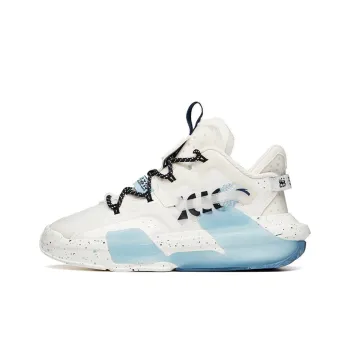 Anta Dominant 3.0 Durable Breathable Mid Top Skateboard Shoes Women's White Blue Black