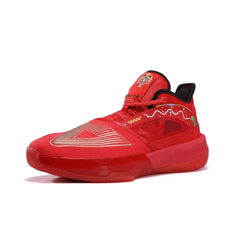 PEAK State Extremely Large Triangle 1.0 Basketball Shoes Men Mid Top Red-2