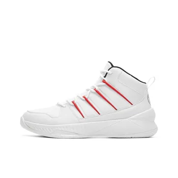 Anta Bastard War Armor Anti Slip Wear Resistant Mid Top Vintage Basketball Shoes Men's White