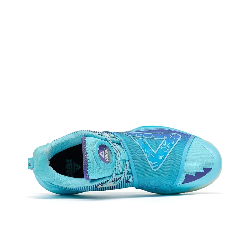 PEAK Magic Horse 1.0 Wear Resistant Slip Resistant Low Top Performance Basketball Shoes Men's Ice Blue-3