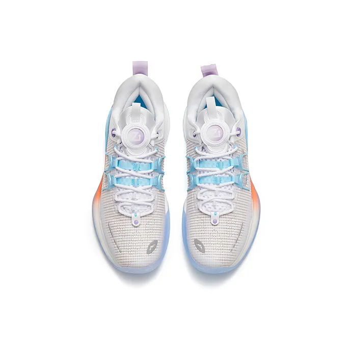 ANTA ZUP Series Basketball Shoes Men Low Top Purple White-2