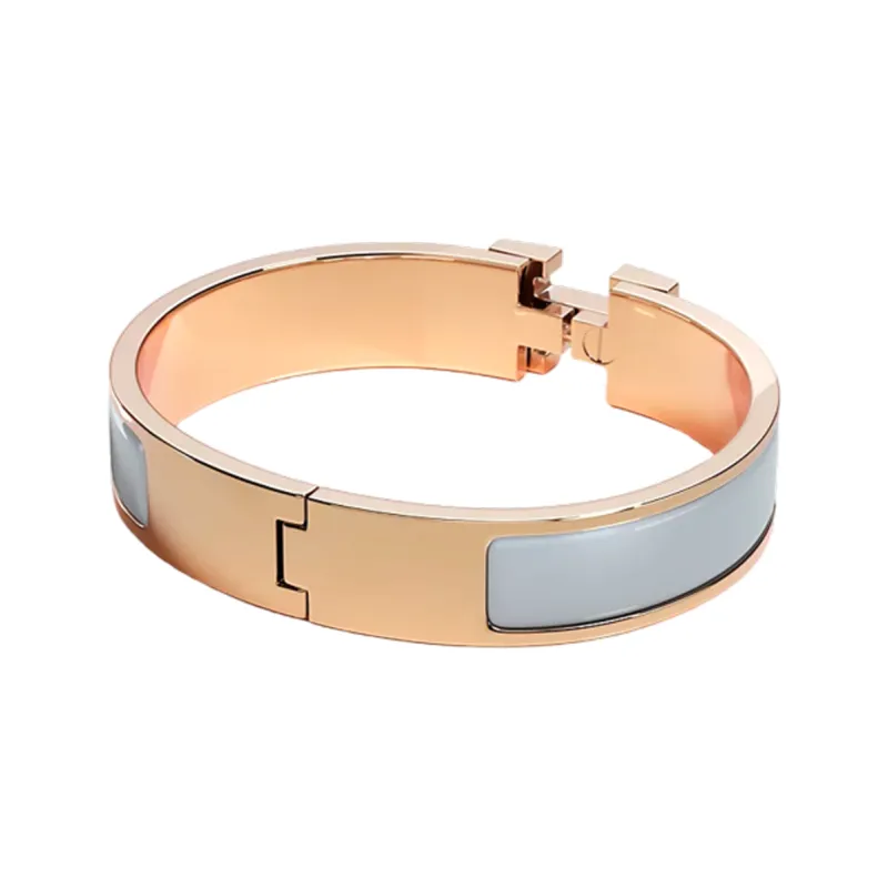 HERMES Clic Rose Gold Plated Bangles Women's Rose Gold-1