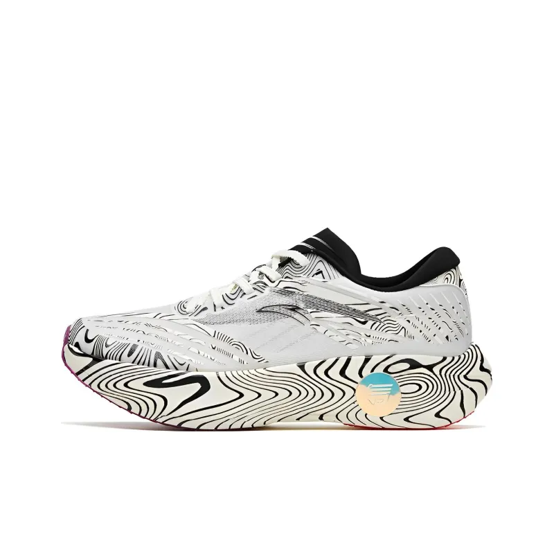 Anta C202 GT Pro Anti Slip Wear Resistant Low Top Running Shoes Men's White Black-0