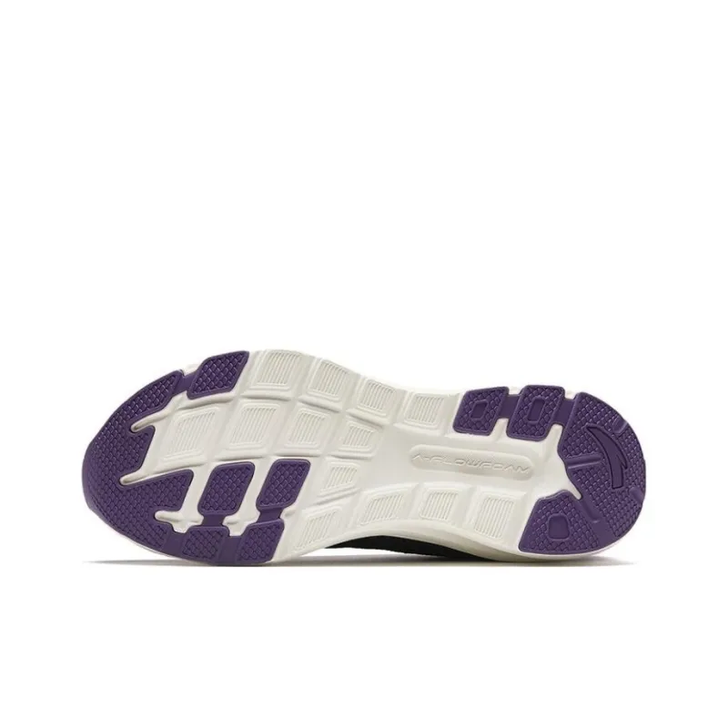 Anta Cloud Journey Wear Resistant Low Top Running Shoes Women's Black Purple-4