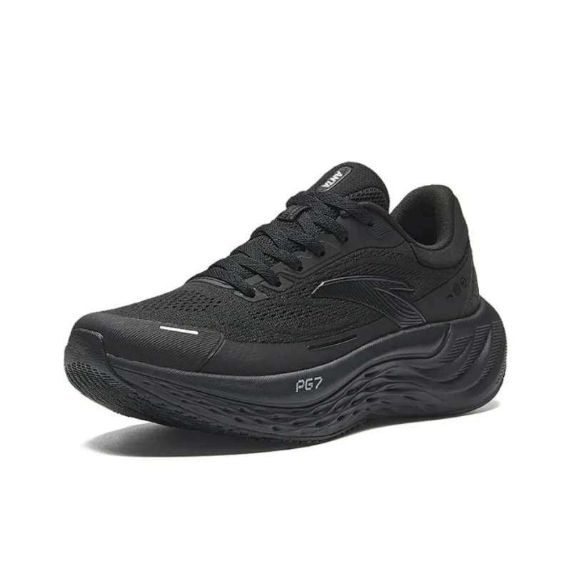 Anta Anti Slip Wear Resistant Low Top Running Shoes Women's Basic Black-1