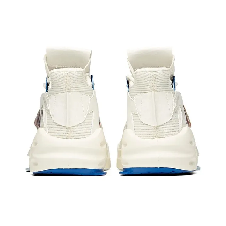 Anta C37 Series Mid-Top Skateboard Shoes Men's White Blue-2