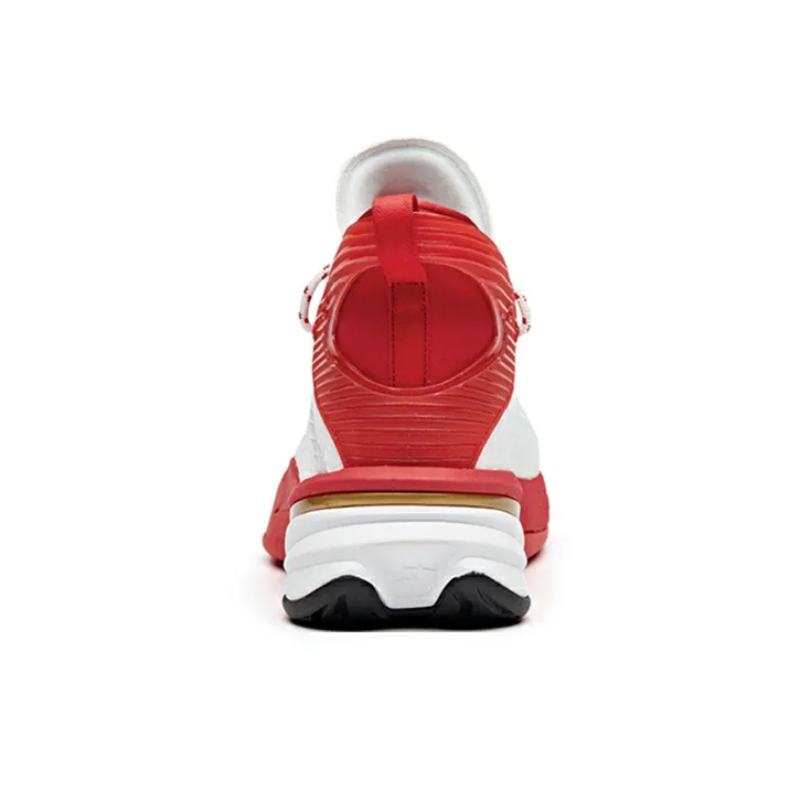 ANTA UFO2.0 Basketball Shoes Men Mid Top ANTA White/University Red/Metal Gold-4