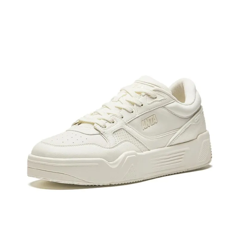 Anta C37 Series Durable Breathable Low Top Skateboard Shoes Men's White-1