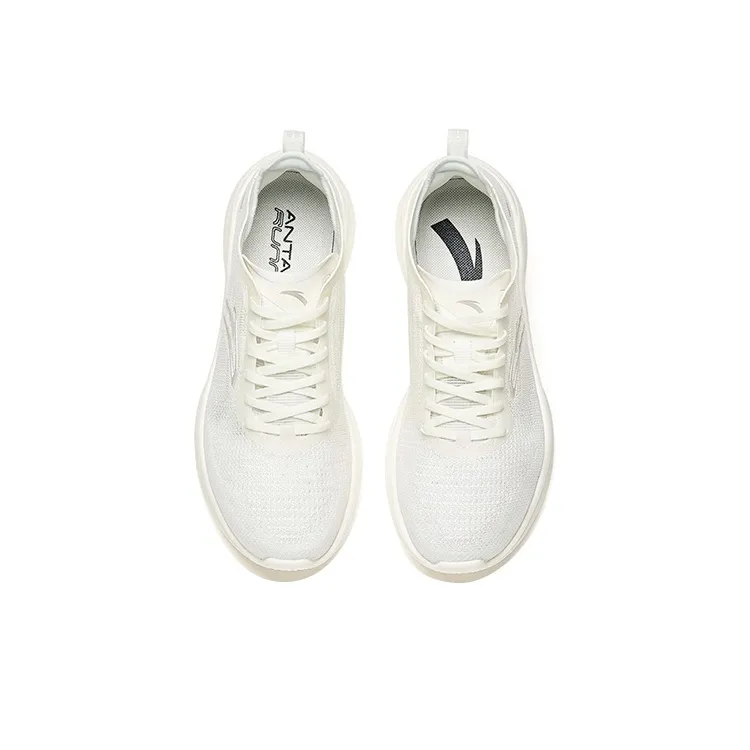 Anta Hydrogen Run III Cushioning, Slip Resistant, And Abrasion Resistant Low Top Running Shoes Women's White-2