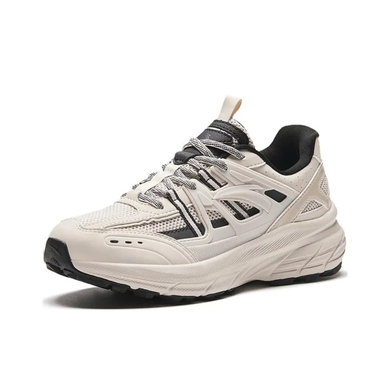 Anta AT955 Slip Resistant, Abrasion Resistant, Breathable Low Top Casual Running Shoes Women's Beige Black-1