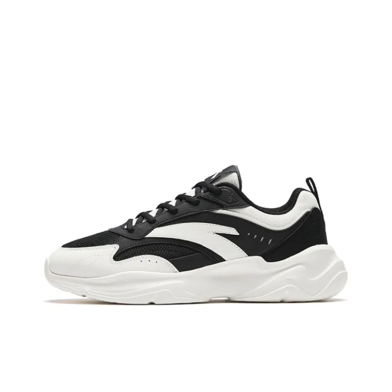 Anta Chaobai Gz Low Top Casual Shoes Men's Black White-0