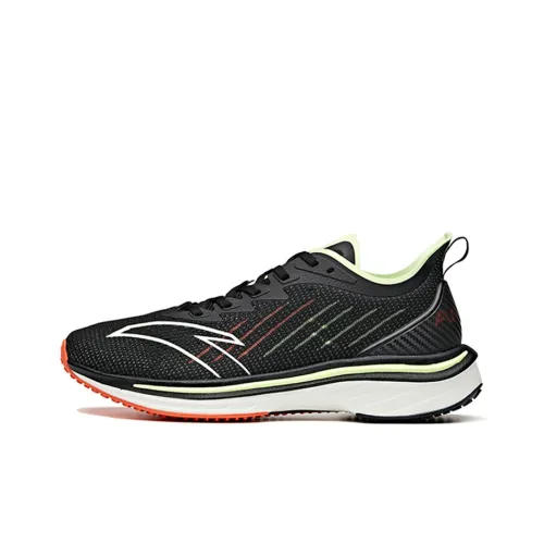 Anta MACH Mach 1.0 Low-Top Running Shoes Men's Black Orange Green
