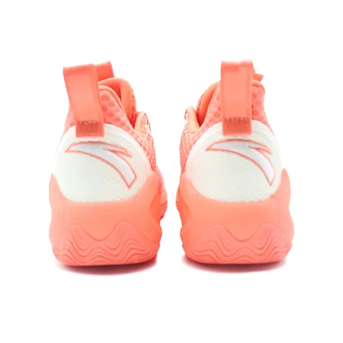 Anta Alien 3 Anti Slip Wear Resistant Mid Top Performance Basketball Shoes Men's Red White Gold-4