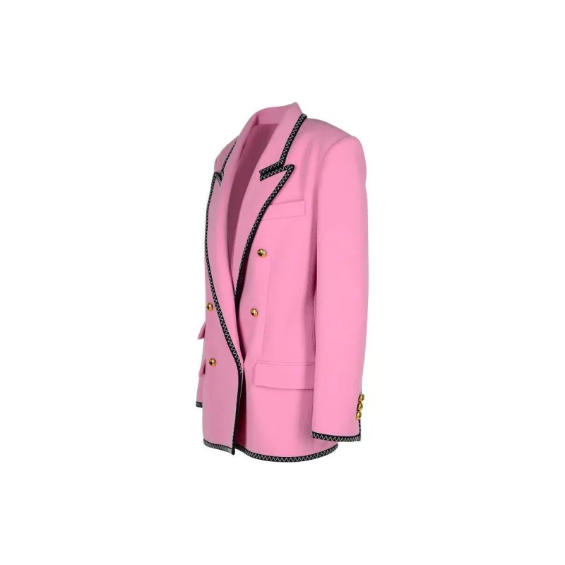 MOSCHINO Double Breasted V Neckline Blazer-2